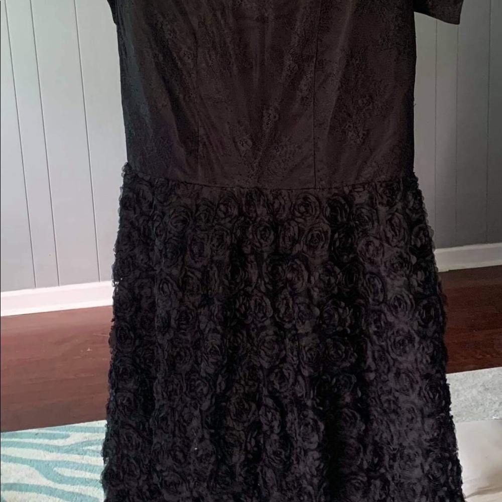 Black plus size evening gown